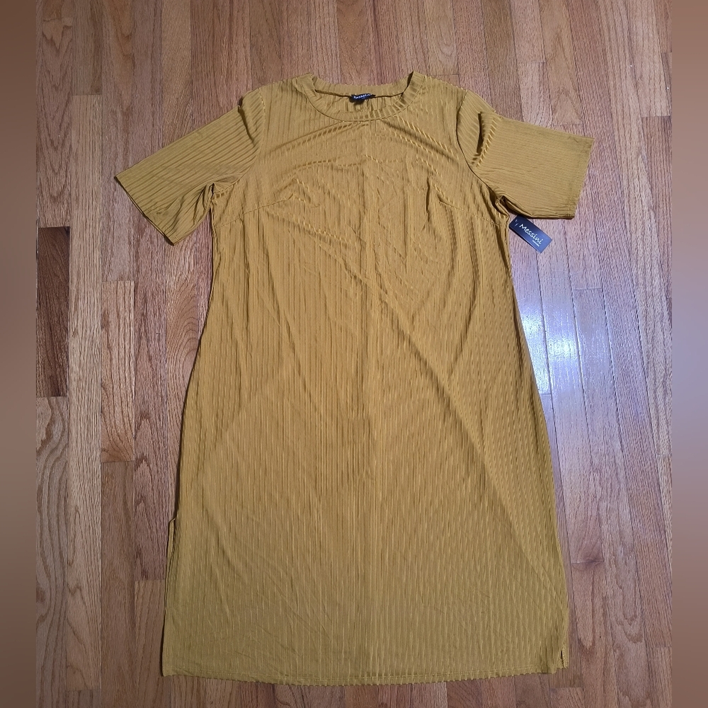 NWT Messini Woman Dress, Women's 2X, Mustard Yellow